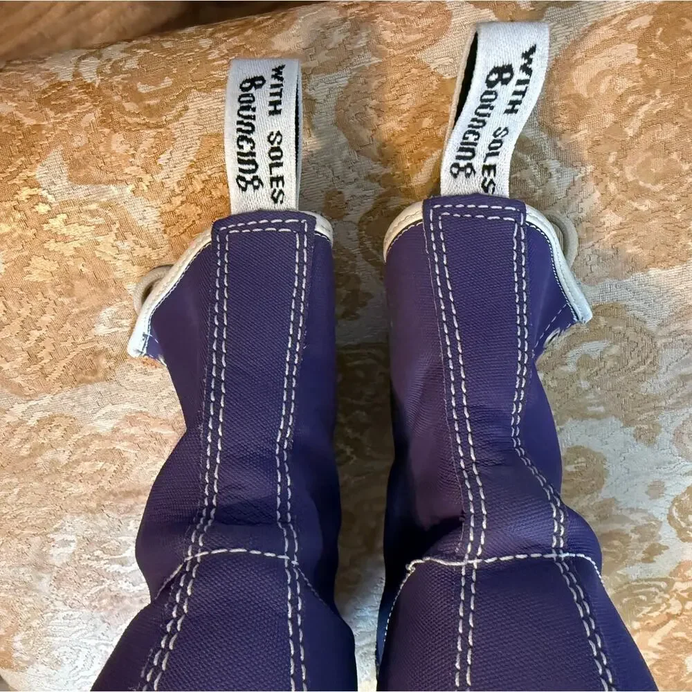 Vintage Doc Martens Dr. 13450 Purple White Combat Boots 7 Womens Tectuff